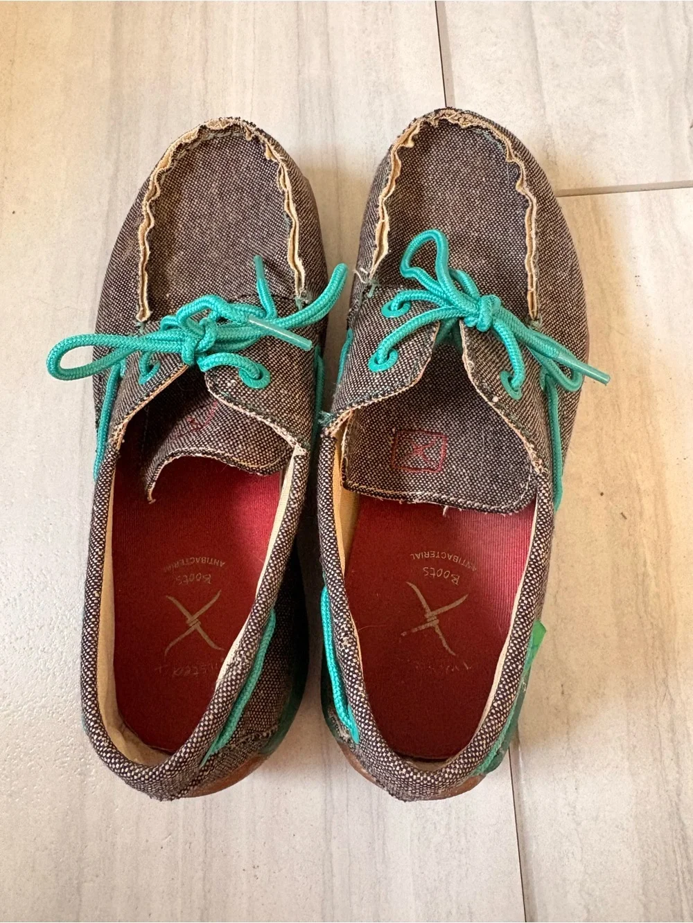 Twisted X Youth Dust & Turquoise ECO Driving Moc 3M youth